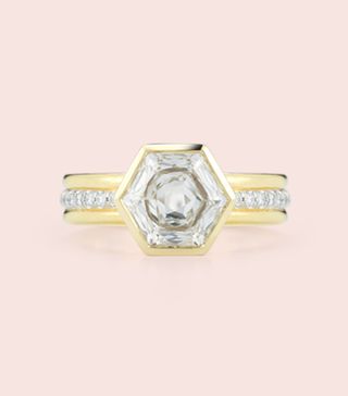 Jemma Wynne + Bespoke Hexagon Diamond Engagement Ring