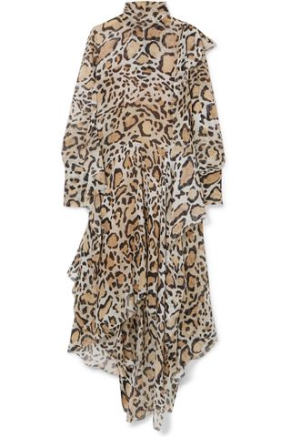 Petar Petrov + Leopard-Print Chiffon Midi Dress