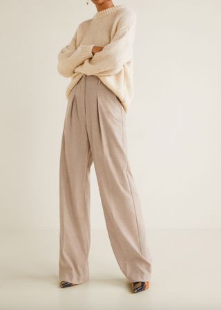 Mango + Pleated Suit Trousers