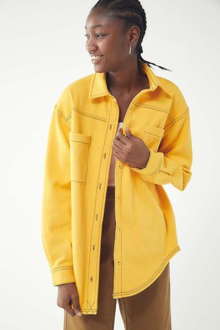 Urban Outfitters + UO Kim Fleece Button-Down Top