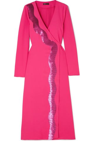 Stine Goya + Sequin-Embellished Jersey Wrap Dress