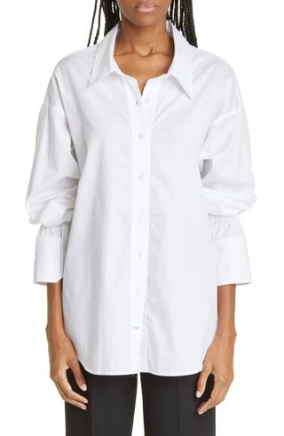 A.L.C. + Monica Cotton Poplin Button-Up Shirt