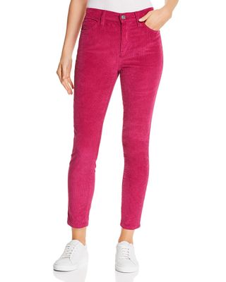 Current/Elliott + The Stiletto High-Rise Corduroy Skinny Jeans in Wild Aster