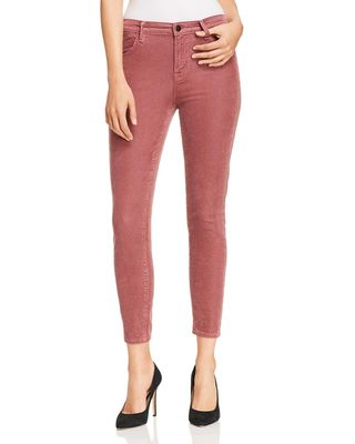 J Brand + Alana Velvet Corduroy High Rise Jeans in Madame