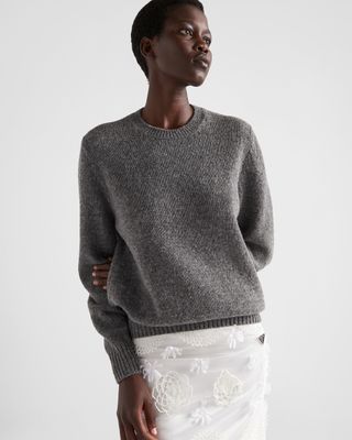 Prada + Wool and Cashmere Crew-Neck Sweater