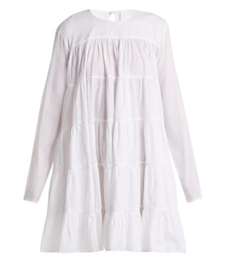 Merlette + Soliman Tiered Cotton Mini Dress