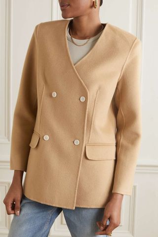 Loulou Studio + Movas Double-Breasted Wool and Cashmere-Blend Blazer