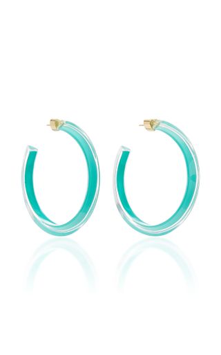 Alison Lou + Medium Jelly Lucite Hoop Earrings