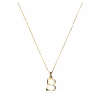 Lily & Roo + Gold Small Initial Letter Charm Necklace Letter
