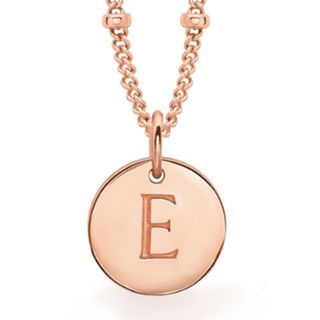 Missoma + Rose Gold Initial E Necklace