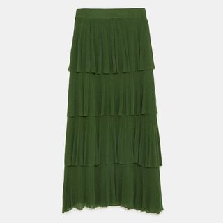 Zara + Frilled Maxi Skirt