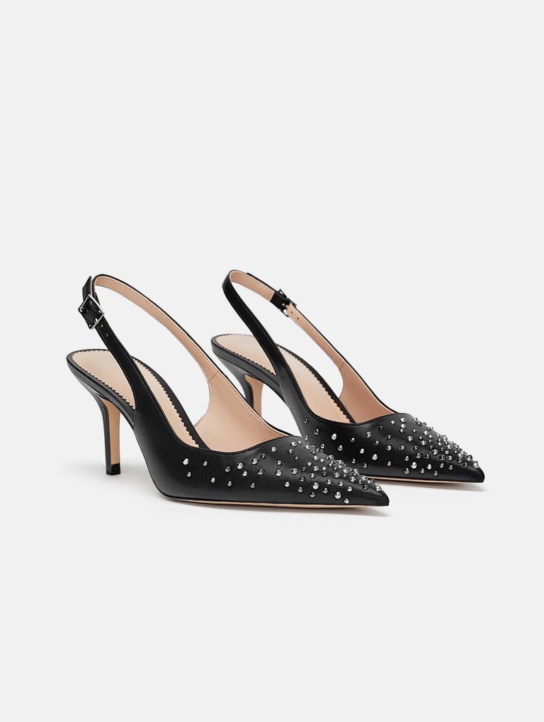 embellished ivory heels