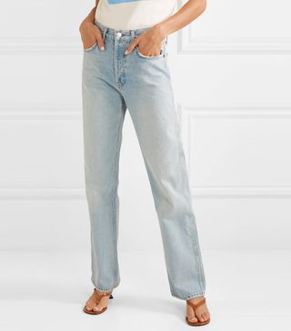 Re/Done + Low Slung Mid-Rise Boyfriend Jeans