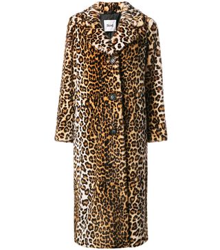 Stand + Oversized Leopard Print Coat