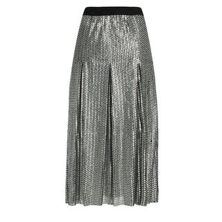 Maje + Pleated sequined Tulle Midi Skirt