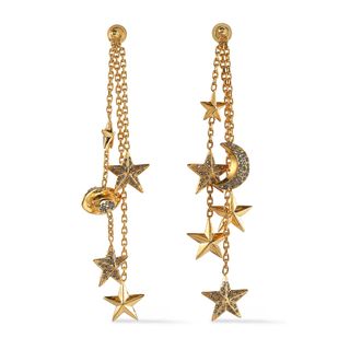 Valentino + Gold-Tone Crystal Earrings