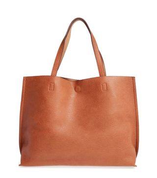 Street Level + Reversible Faux Leather Tote 
Wristlet