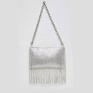 ASOS + 90s Chainmail Fringe Clutch Bag
