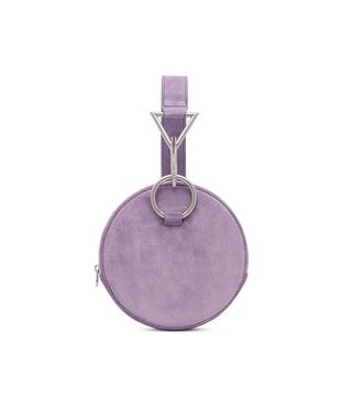Tara Zadeh + Purple Azar Suede Bracelet Bag
