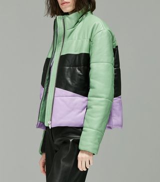 Veda + Sharpe Leather Puffer Coat Combo
