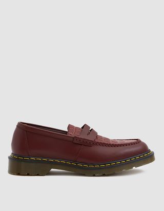 Dr. Martens x Stüssy + Penton Loafers in Cherry Red