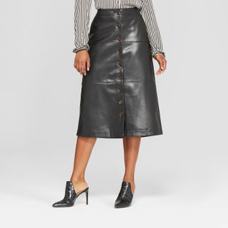 Who What Wear + A-Line Midi Skirt