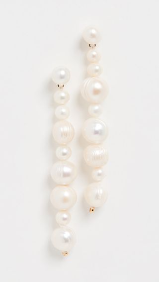 Lele Sadoughi + Linear Freshwater Pearl Earrings
