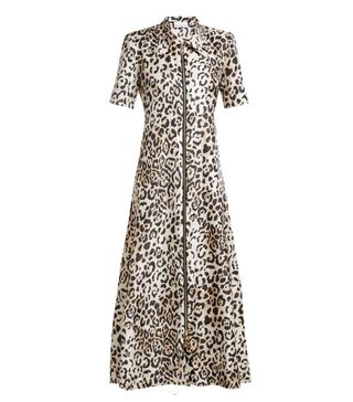 Raey + Zip-Front Leopard-Print Twill Dress
