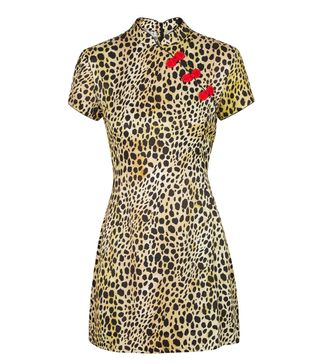 De La Vali + Suki Leopard-Print Satin Mini Dress