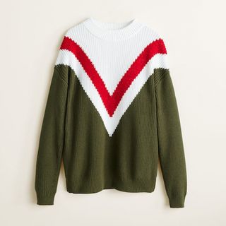 Mango + Tricolour Cotton Sweater