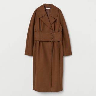 H&M + Long Wool-Blend Camel Coat
