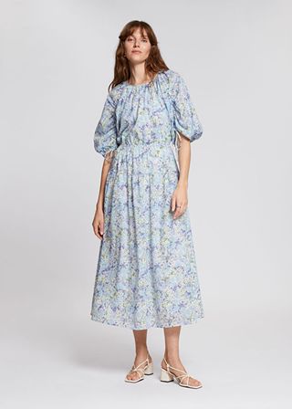 
Other Stories + Relaxed Drawstring Gathered Detail Dress