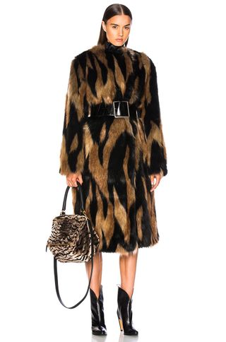 Givenchy + Patchwork Faux Fur Coat