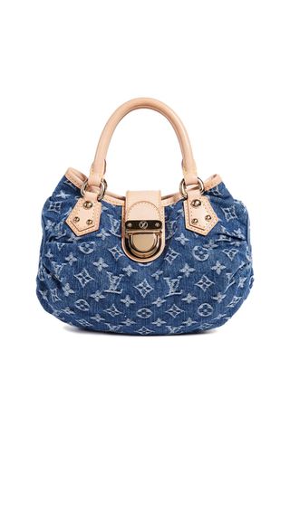 What Goes Around Comes Around + Louis Vuitton Pre-Owned Blue Denim Pleaty Handbag