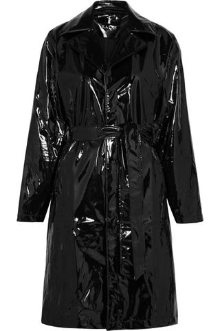 Rains + Glossed-PU Trench Coat