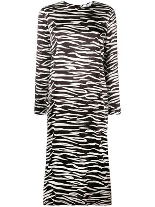 Ganni + Zebra Print Dress