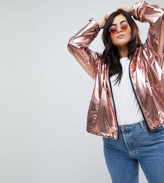 ASOS Curve + Cropped Metallic Wind Breaker