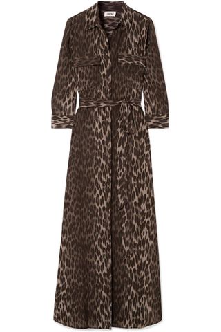 L'Agence + Cameron Leopard-Print Silk Crepe de Chine Maxi Dress