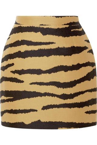 Proenza Schouler + Tiger-Print Wool and Silk-Blend Jacquard Mini Skirt