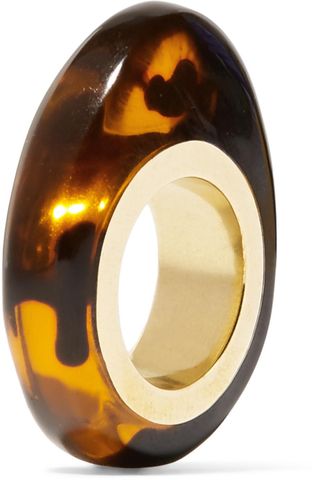 Dinosaur Designs + Gold-Tone Tortoiseshell Resin Ring