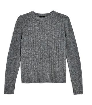 Topshop + Super-Soft-Rib-Crew-Neck-Jumper