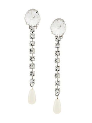 Miu Miu + Crystal Pearl Drop Earrings