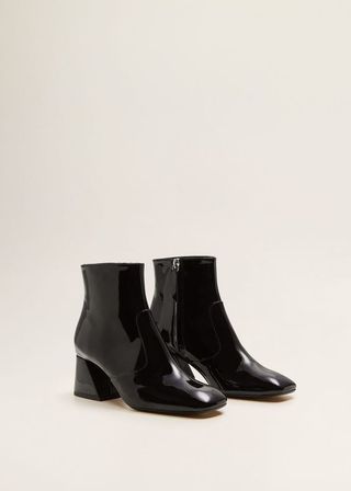 Violeta by Mango + Patent Ankle Boots