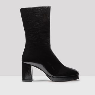 Miista + Carlota Black Glossed Leather Boots