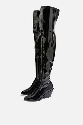 Topshop + Bamboo Over the Knee Boots