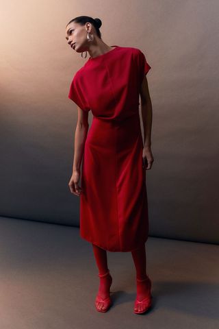 H&M + Tapered-Waist Dress