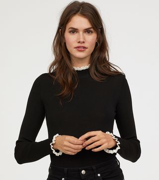 H&M + Sweater With Stand-Up Collar