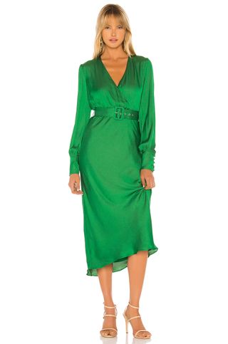 Bardot + Sandiego Midi Dress in Fern