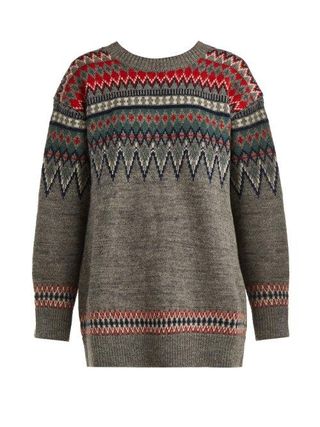 Junya Watanabe + Fair Isle Knitted Wool Sweater