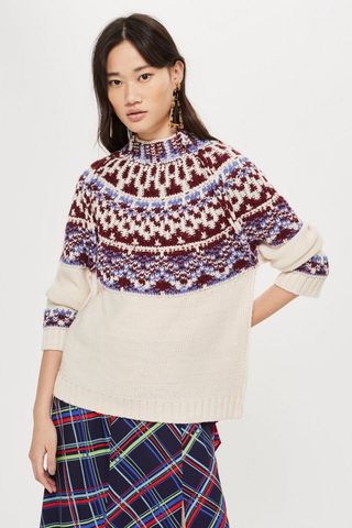 Topshop + Reverse Fair Isle Sweater